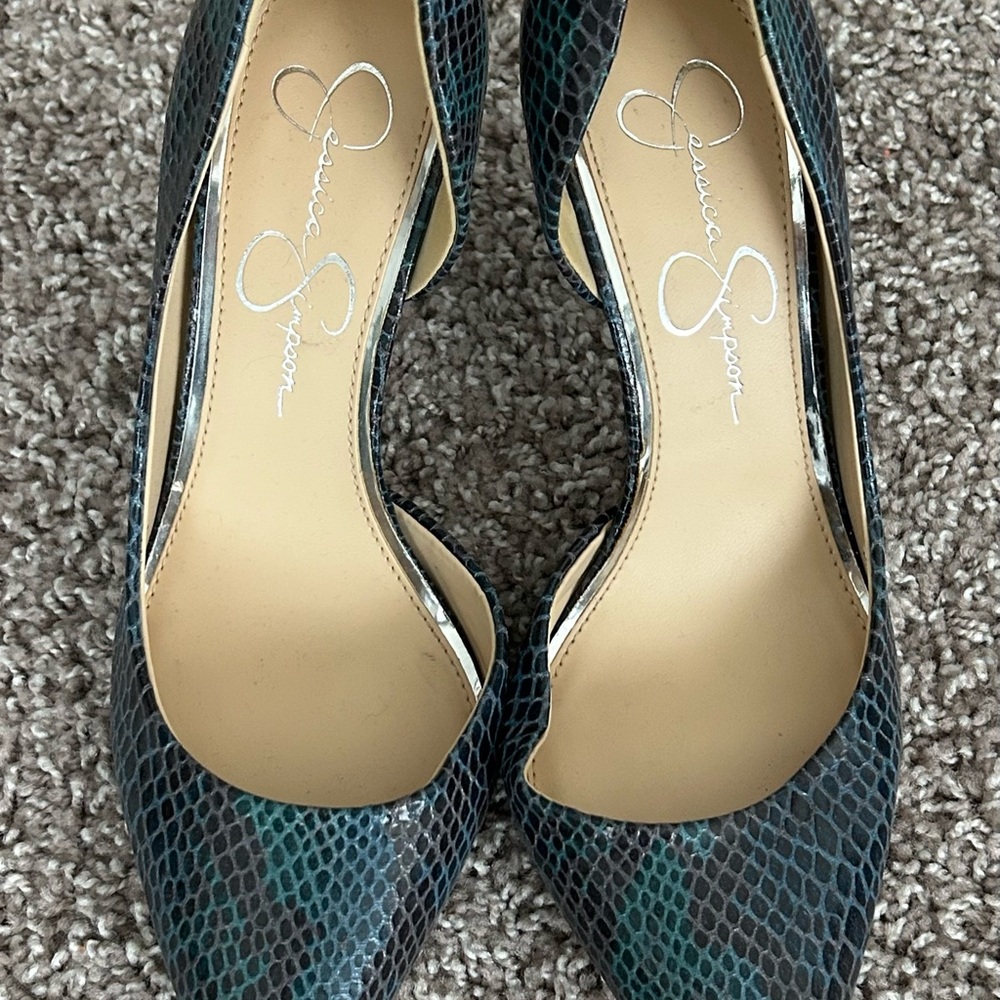 Jessica Simpson Green Snakeskin Women's Shoes